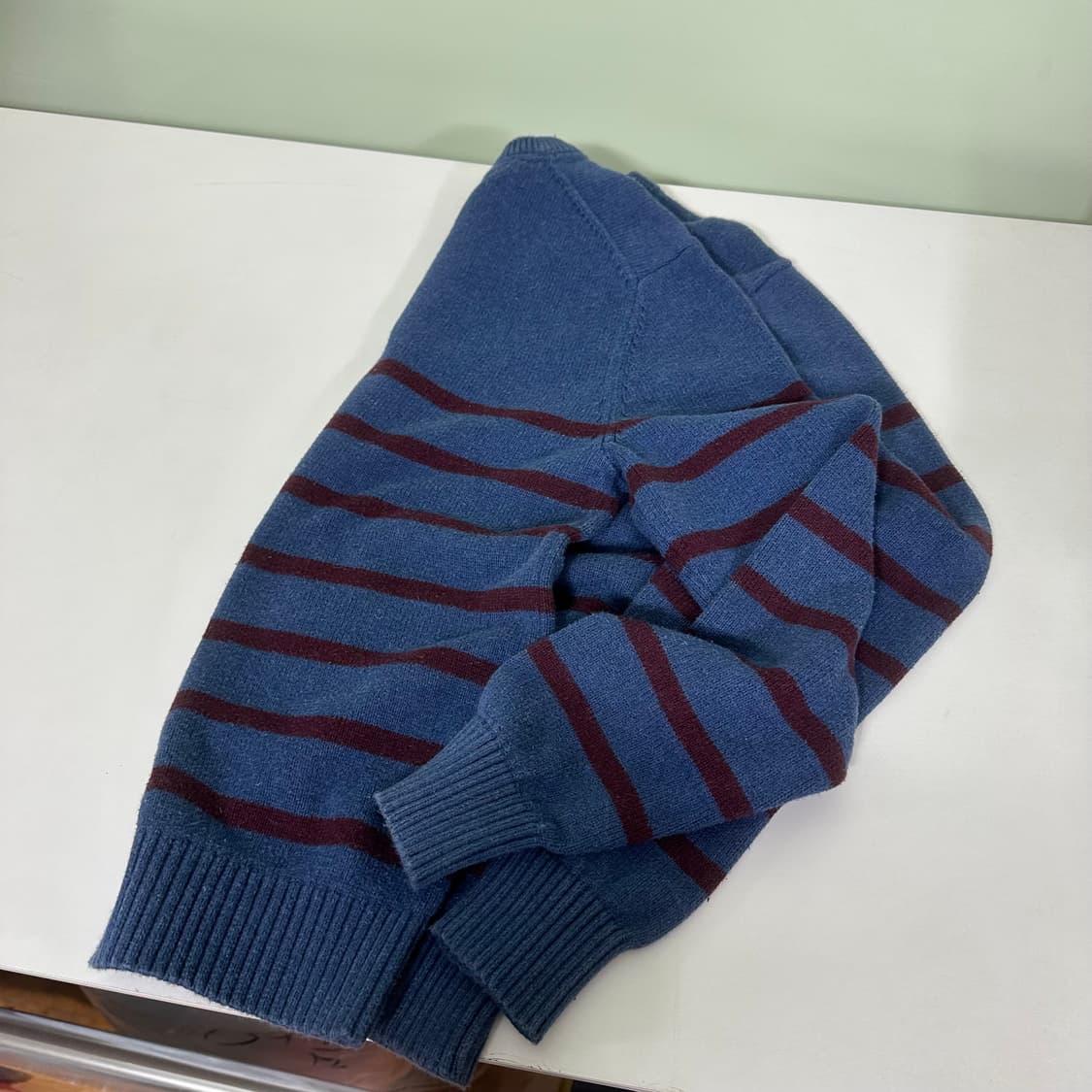 우먼S 타미힐피거 네이비 단가라 면니트 상품이미지5