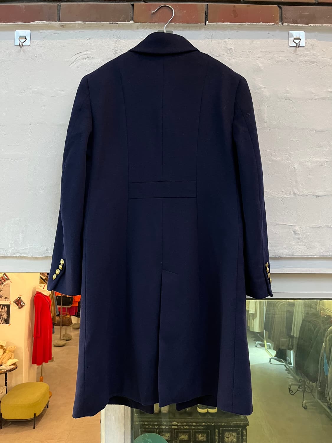 Paul&Joe 금장 네이비 울 캐시미어 코트 42 상품이미지5
