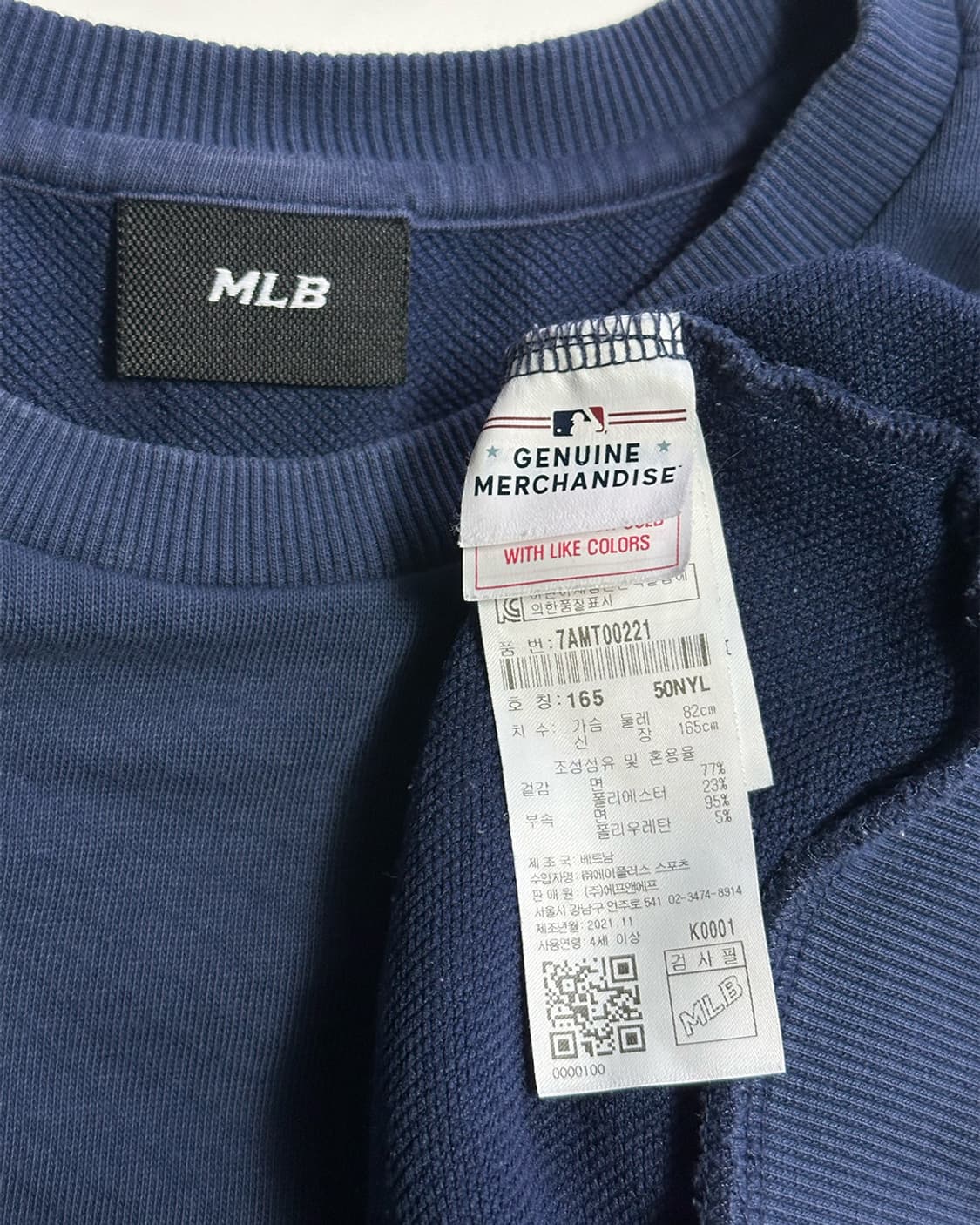 MLB 뉴욕양키스 맨투맨 네이비 상품이미지3