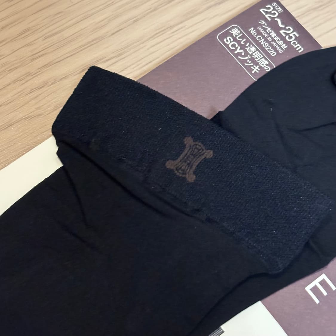 셀린느 트리오페 로고 블랙 반스타킹 새제품 상품이미지3