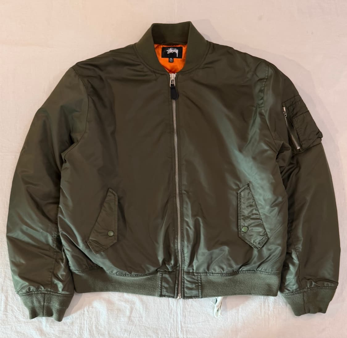 스투시 X CDG 콜라보 MA-1 항공점퍼 올리브 상품이미지3