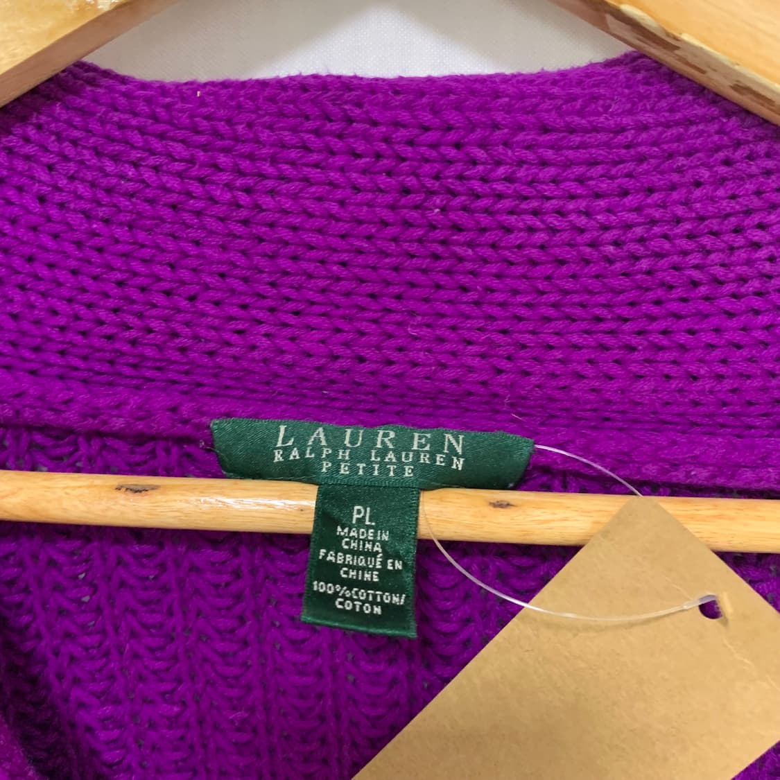 로렌 랄프로렌 빈티지 루즈핏 니트 스웨터 퍼플 폴로 여성 상품이미지6