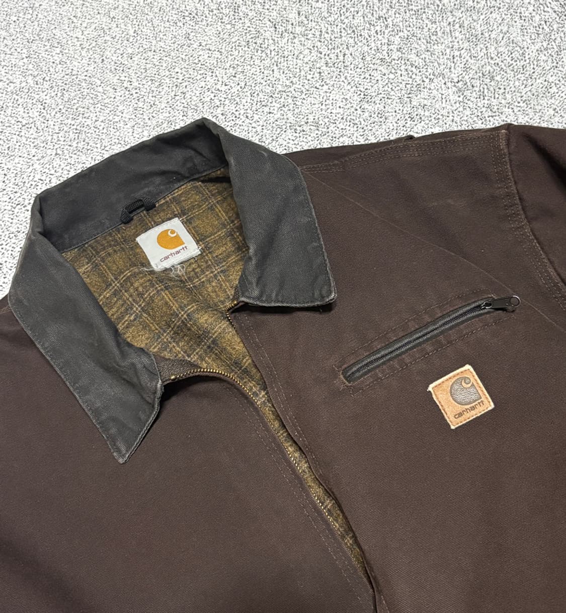 빈티지 칼하트 디트로이트 J97 자켓 초콜릿브라운 컬러 상품이미지3