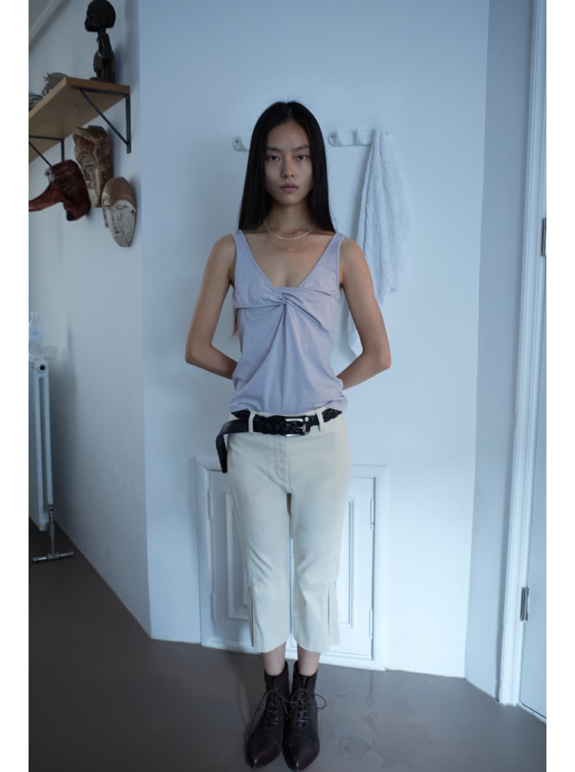 베르소 카프리 슬림팬츠 아이보리 상품이미지1