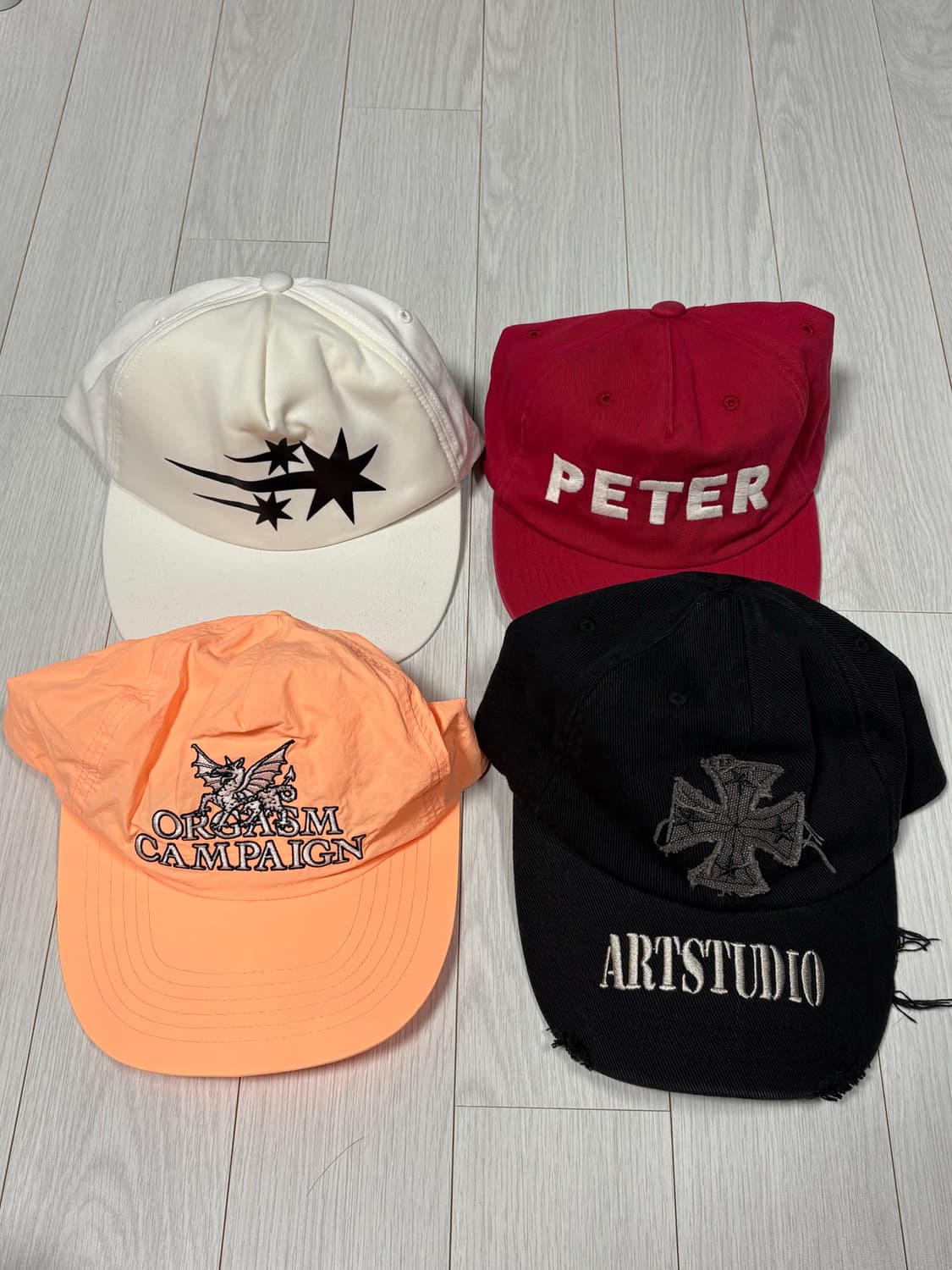 판매) 나이스고스트클럽 3STAR TRUCKER CAP WHITE 상품이미지1