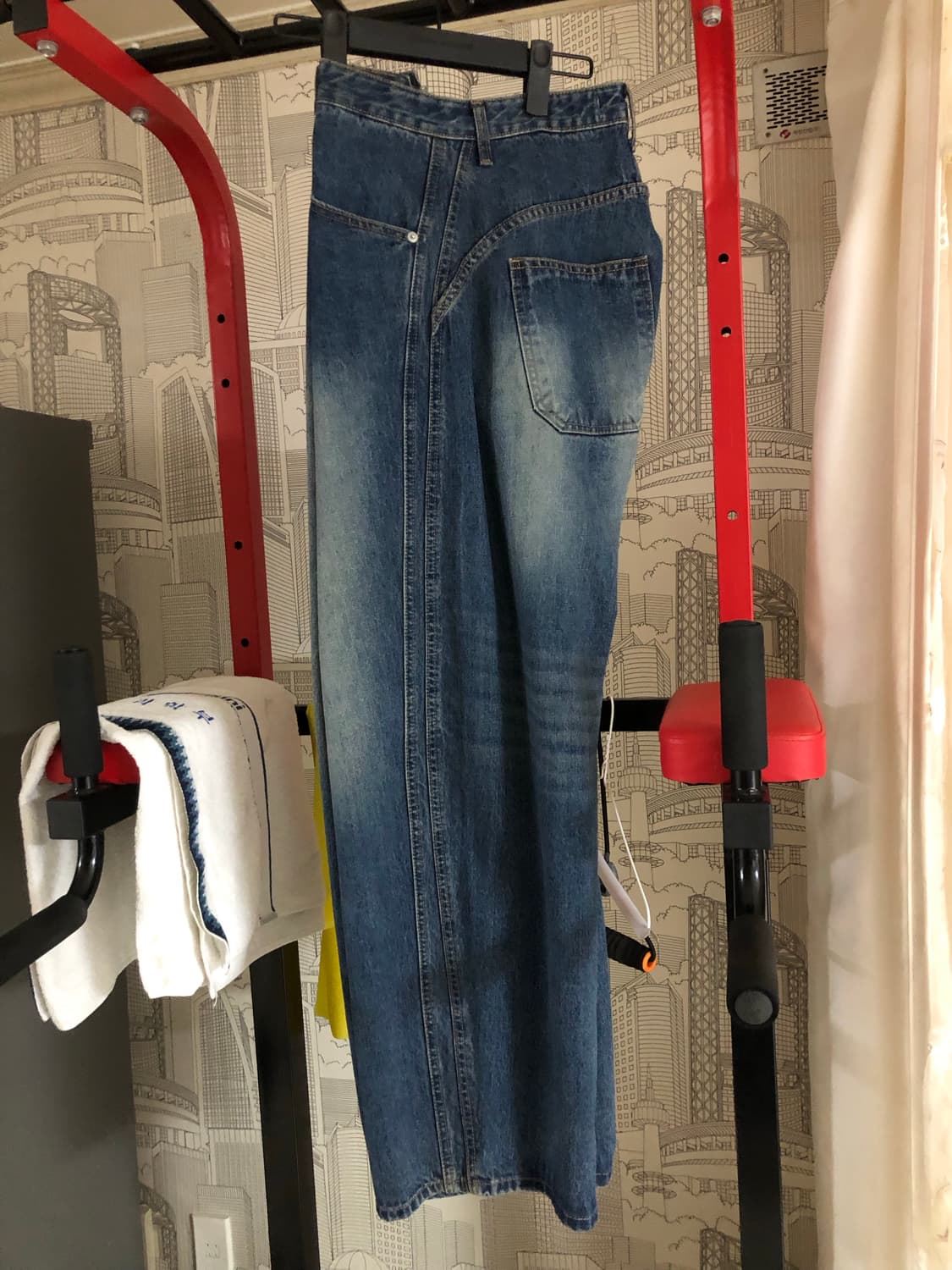 다이브인 와이드 커브드 데님 팬츠 0 상품이미지5