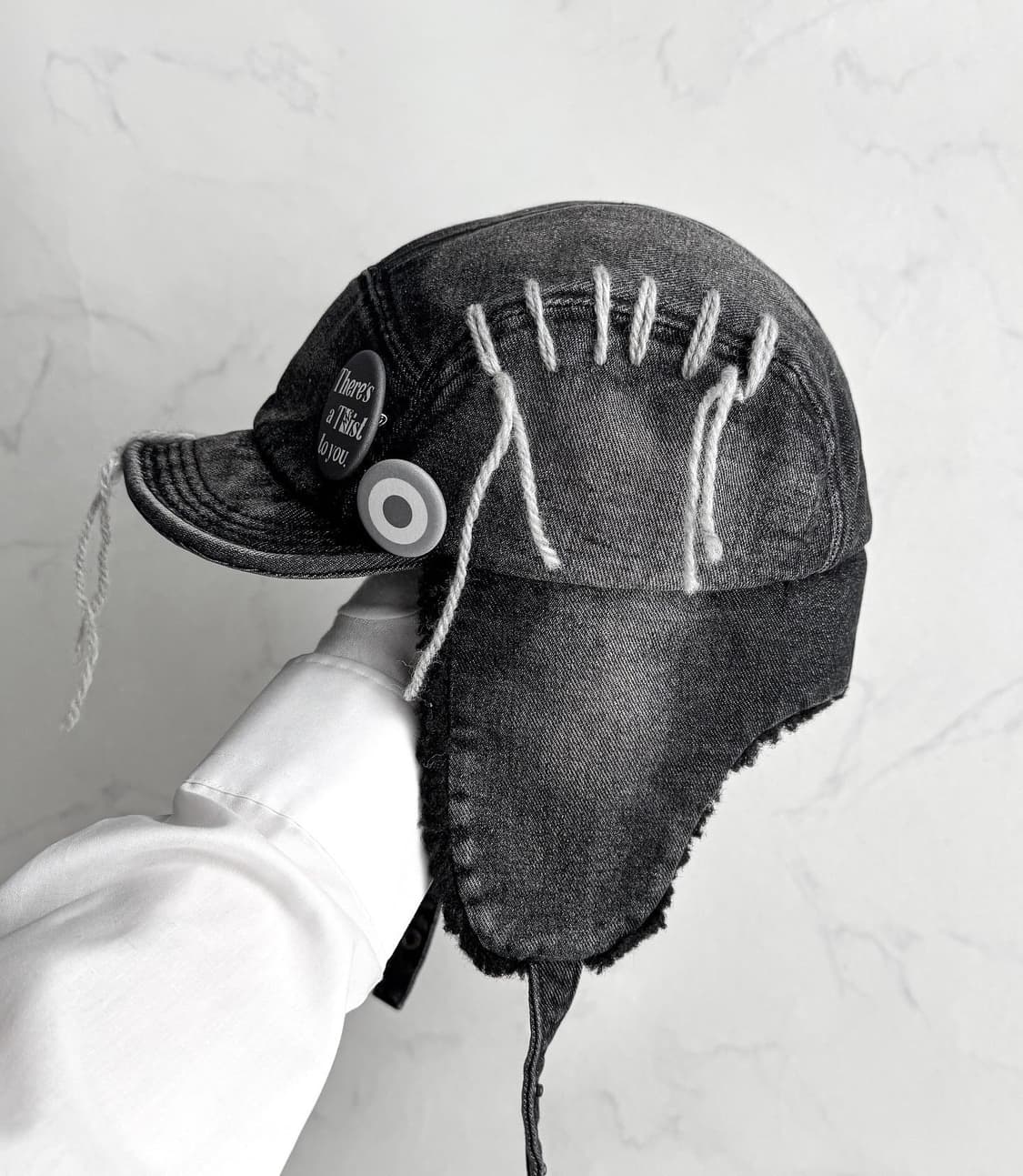 TΣist STITCH EAR FLAPS DEMIM CAP Gray 상품이미지5