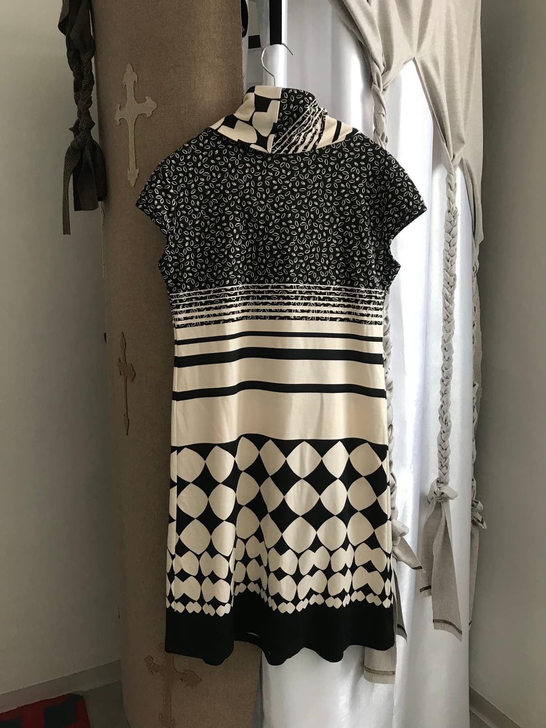 vintage turtle neck pattern one-piece 상품이미지10