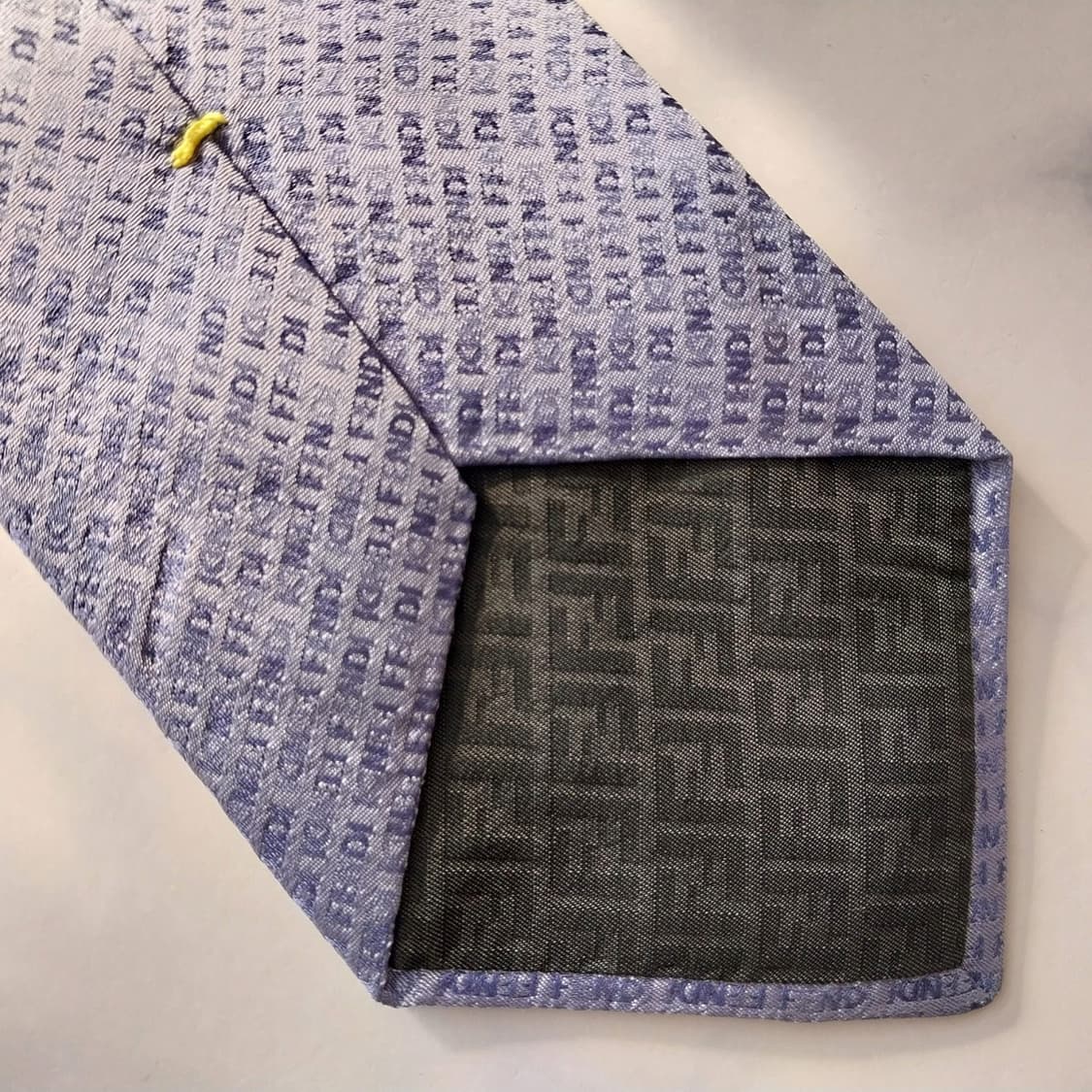 펜디 실크 블루&바이올렛 이니셜 자카드 넥타이 9cm A+등급 K1643 상품이미지9