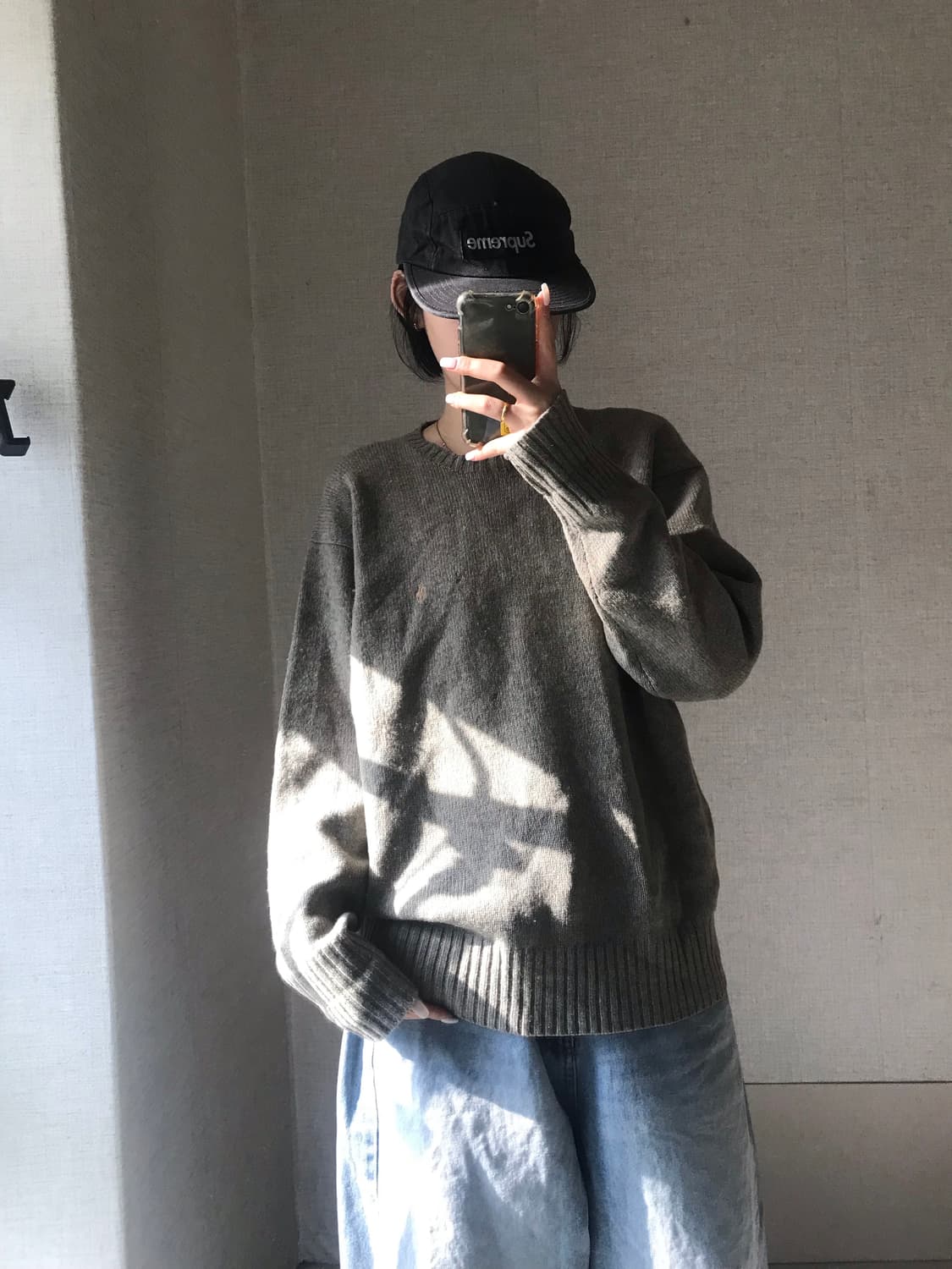 폴로 카키그레이 니트 상품이미지1