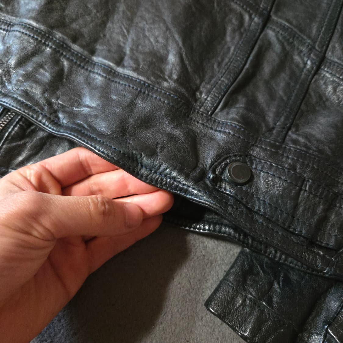 질스튜어트 램스킨 레더 자켓 M 100 상품이미지8