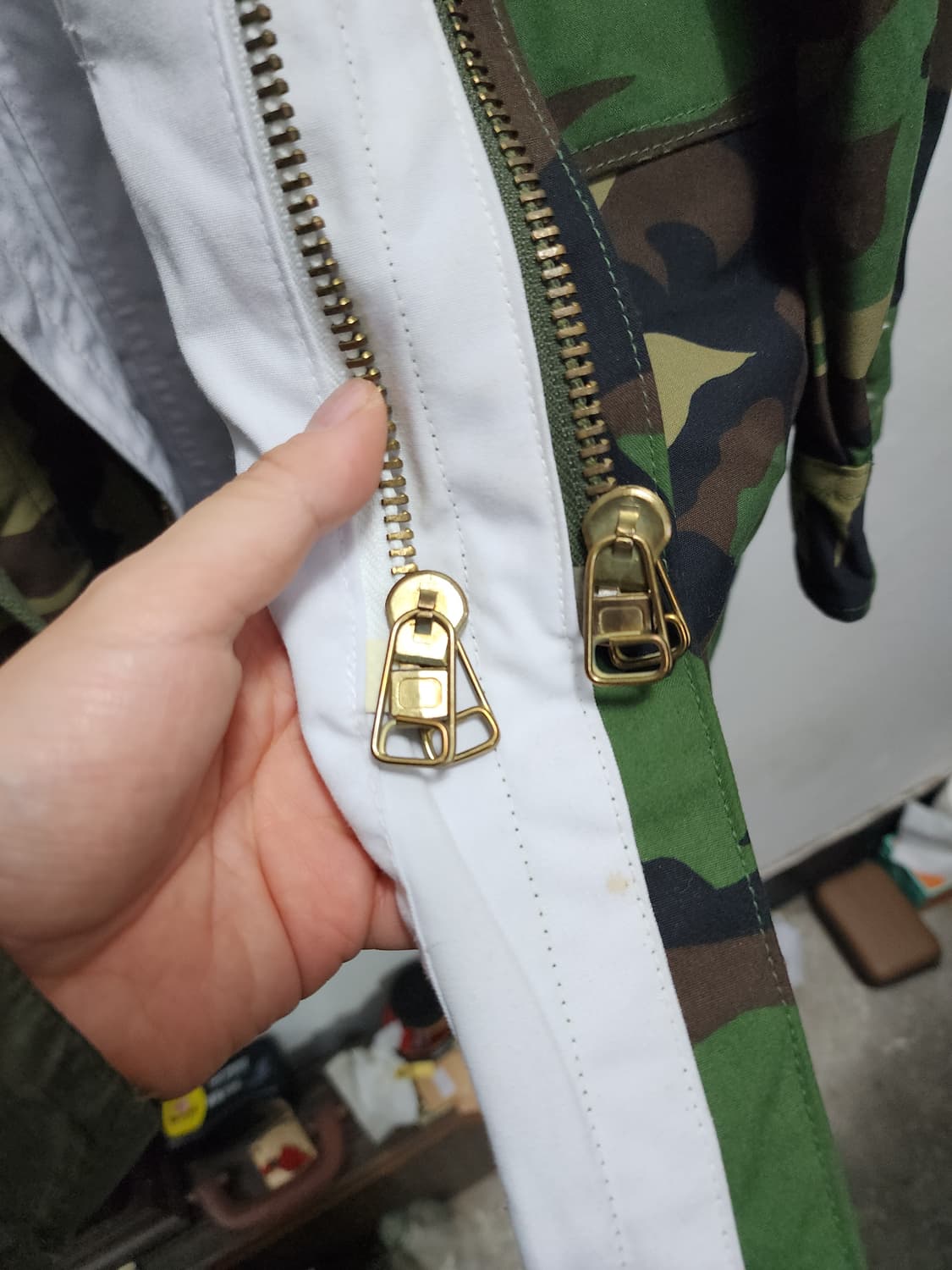 (리버시블) 94s 밀리터리 벨티드 군용 민무늬 피쉬테일 스키파카 상품이미지8