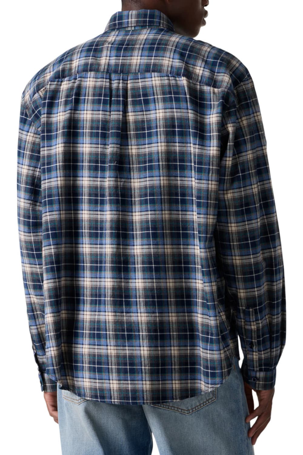 [L] ERL 플레이드 셔츠 블루 상품이미지9