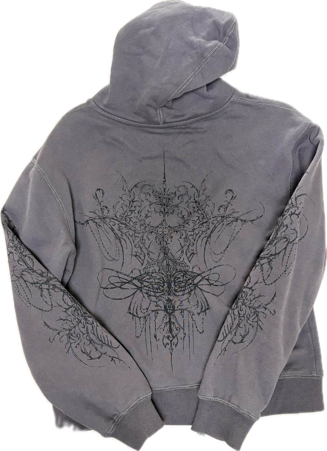 파르티멘토 우먼 타투 후디 집업 (차콜) 상품이미지5