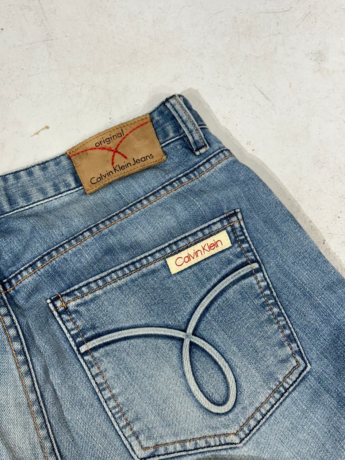 CK 캘빈 클라인 와이드 연청 데님 팬츠 청바지  상품이미지6
