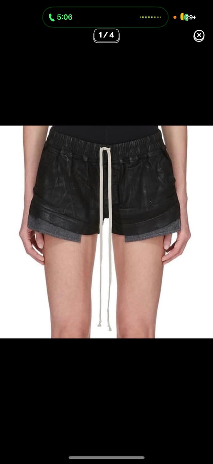 Rick owens 릭오웬스 fog shorts black wax xs 상품이미지1
