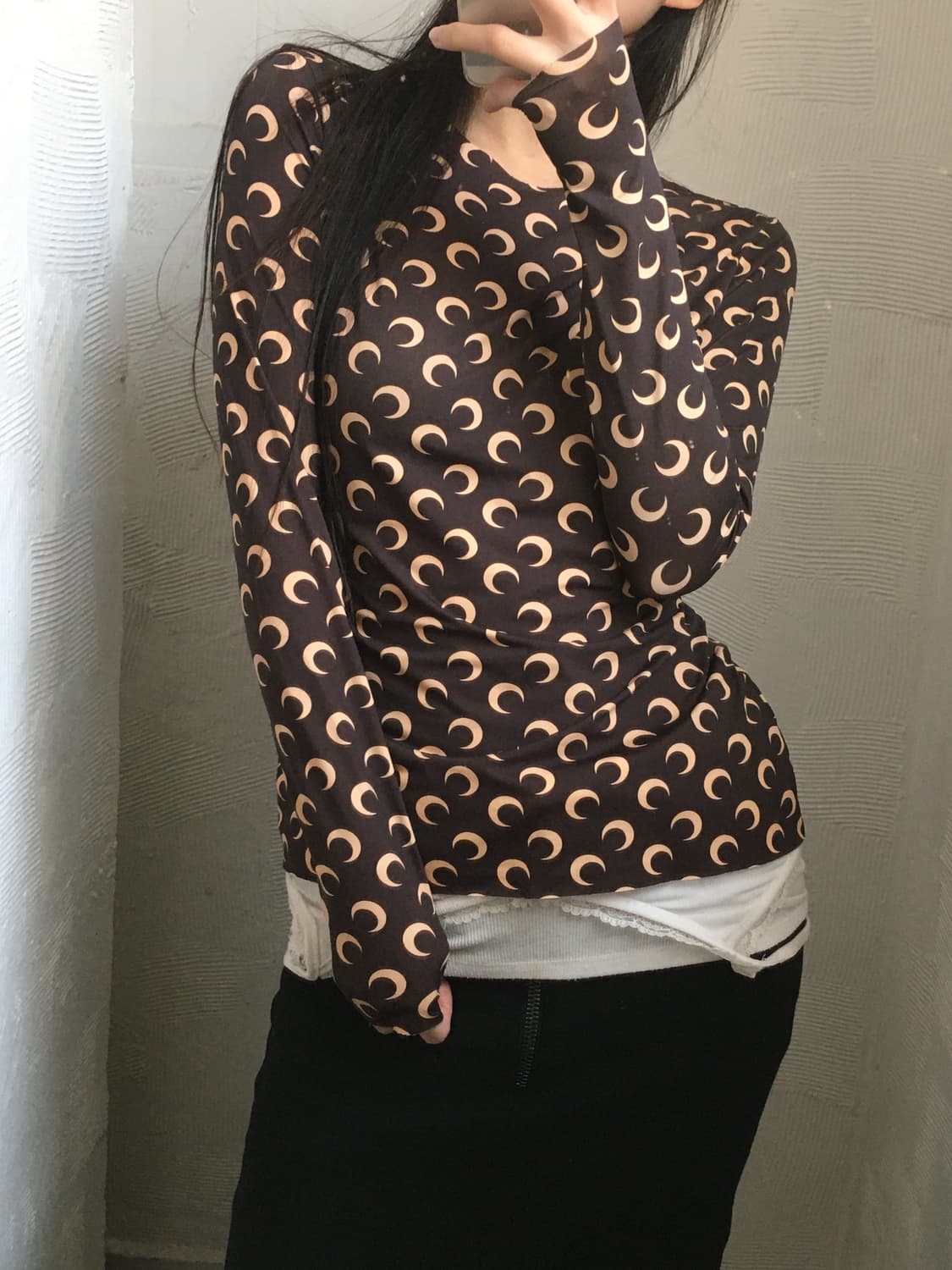 MARINE SERRE 마린세르 문 저지 스킨 탑 상품이미지3