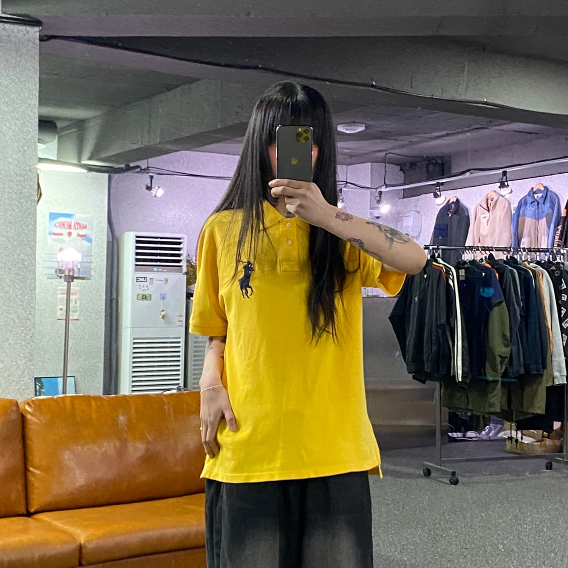 폴로랄프로렌 옐로우 빅포니 반팔 카라티셔츠 B4387 상품이미지1