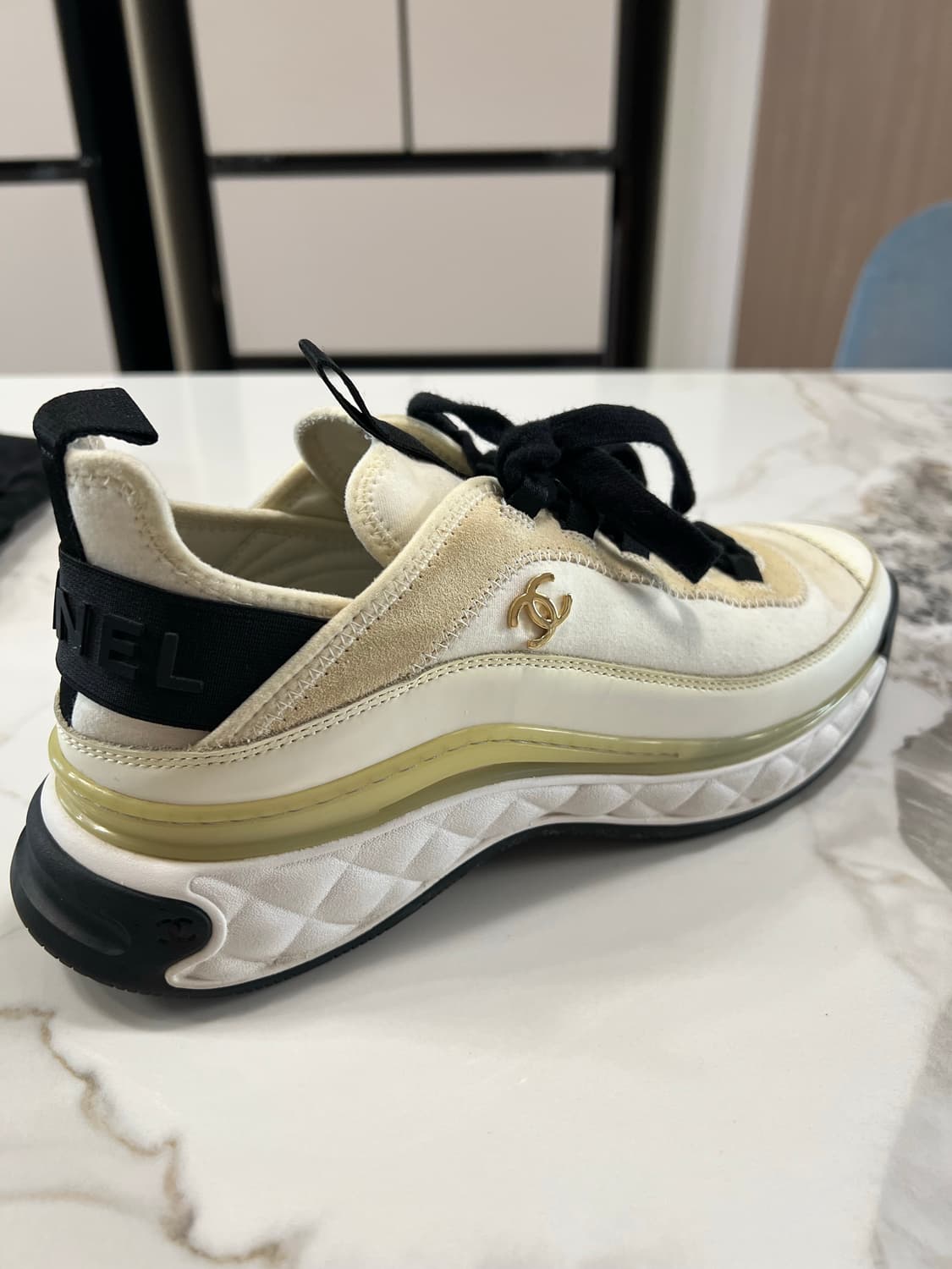 샤넬 G35617 믹스드 파이버 스니커즈 금장 아이보리 40 풀구성 상품이미지7