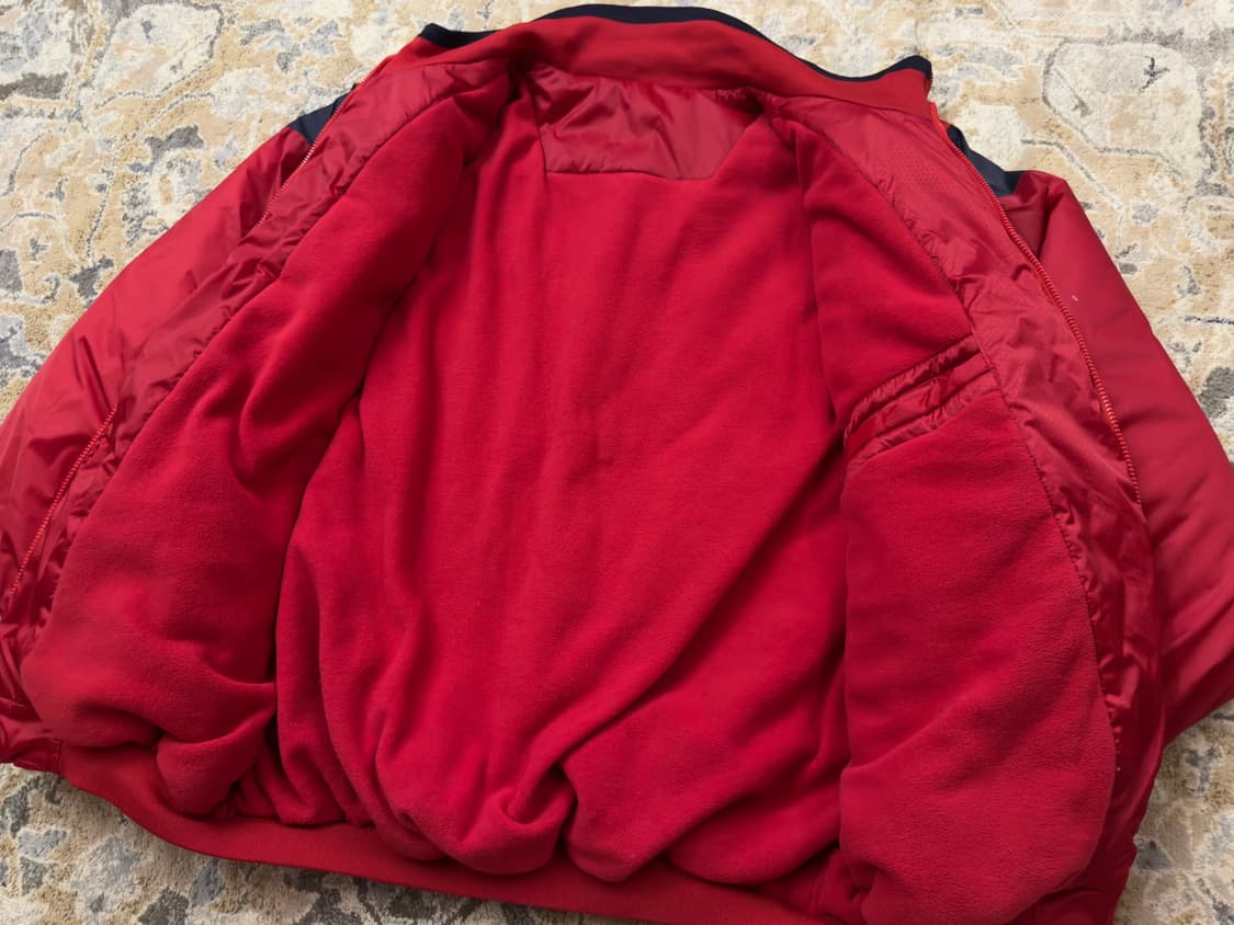 [BIVIC] 90s 올드스쿨 바시티 패딩 점퍼 레드 (3-5XL) 상품이미지4