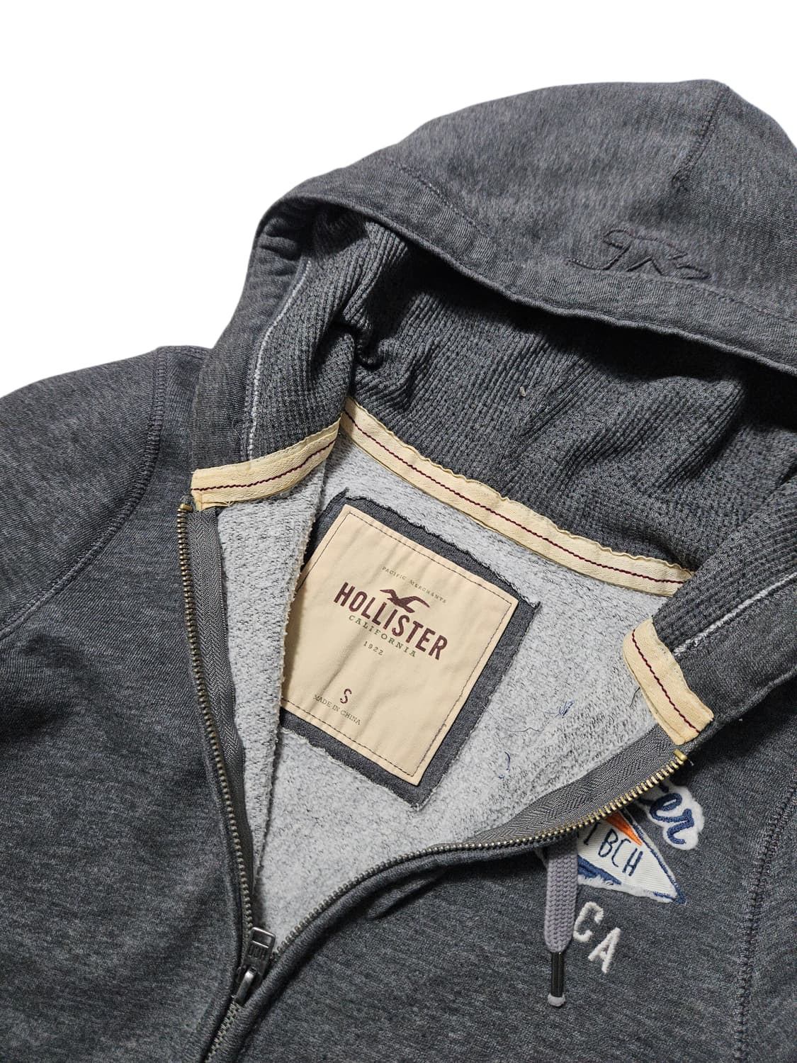 홀리스터 딱붙 그레이 후드집업 S 상품이미지5