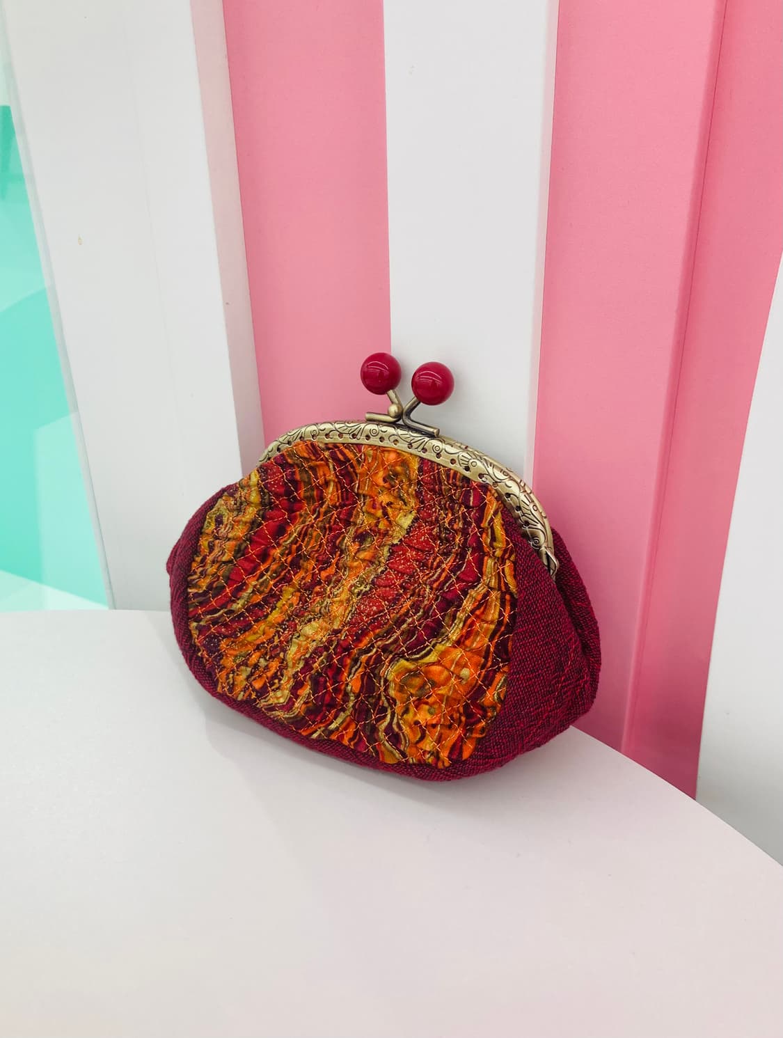 빈티지 무드 핸드메이드 미니 파우치 상품이미지3