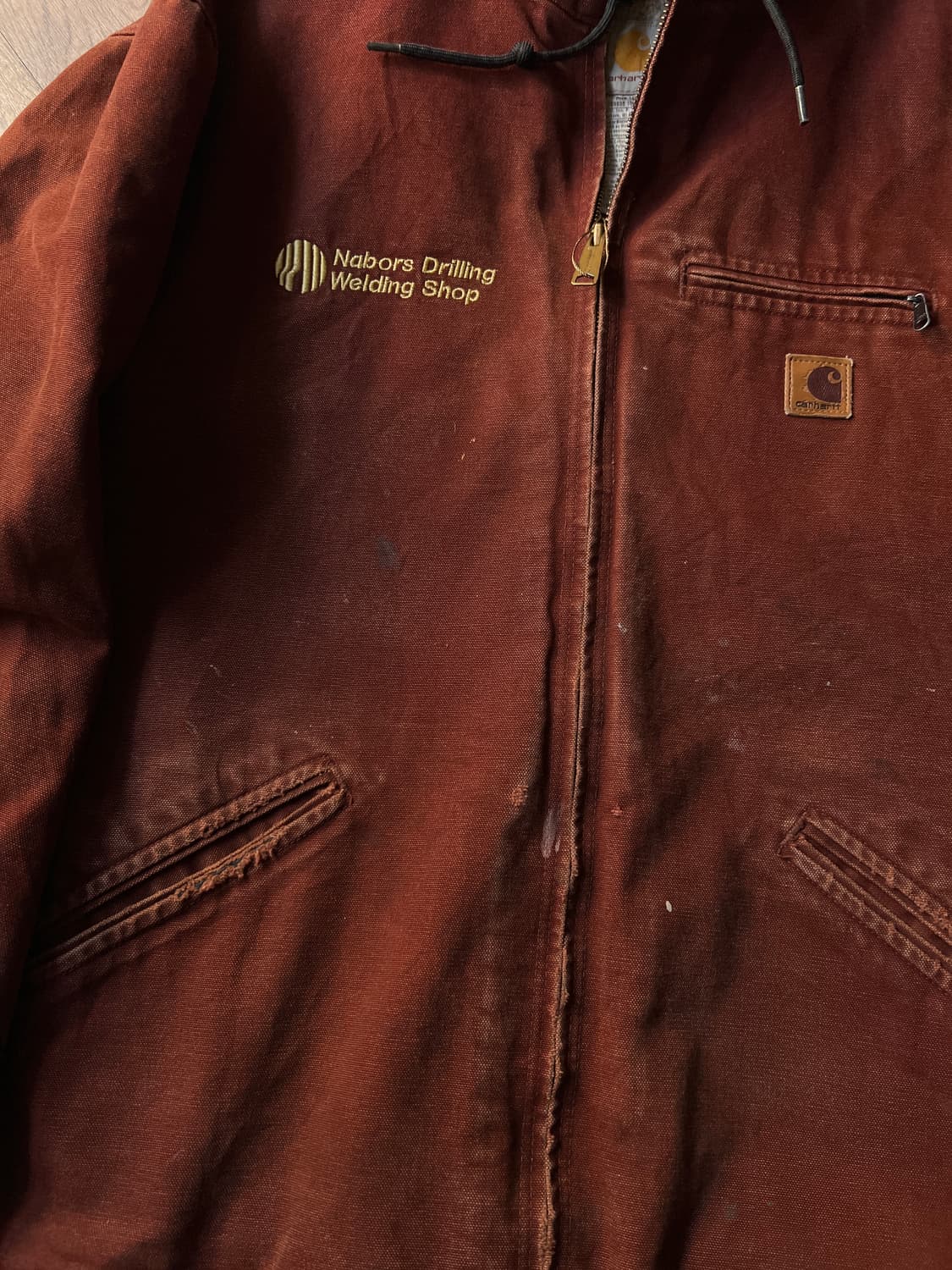 [L]칼하트 J141 CLY 클레이 레드 시에라 후드 자켓 상품이미지5