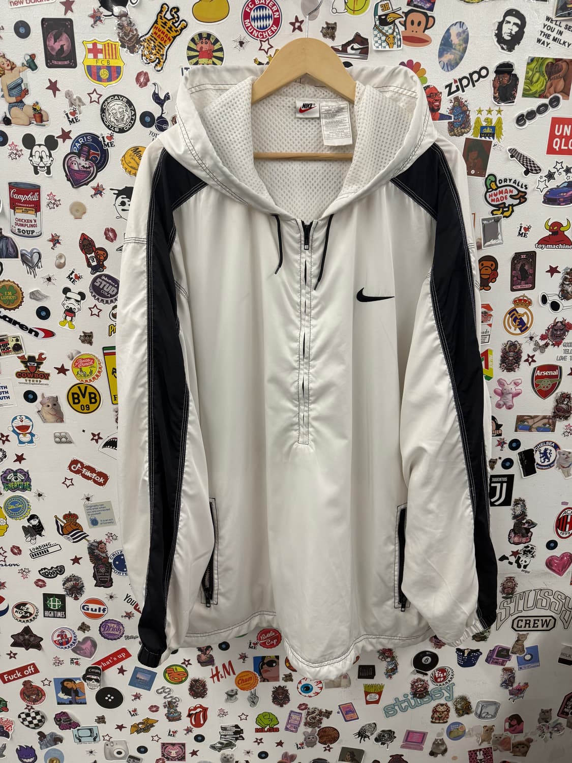 나이키 올드스쿨 스우시 사이드라인 풀오버 바람막이 XXXXL 상품이미지3