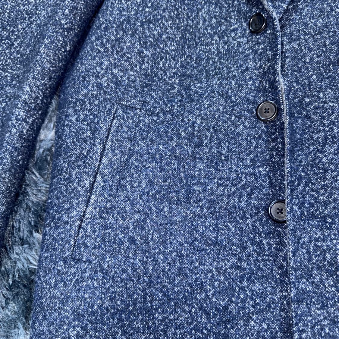 투티/0089 커스텀멜로우 울 혼방 롱 코트 네이비 상품이미지7