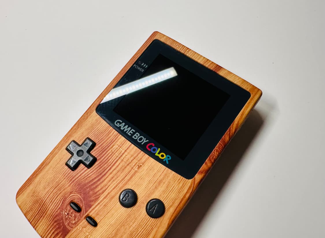 닌텐도 GBC 게임보이 컬러 IPS 백라이트 원목 에디션 판매 (GBA) 상품이미지4