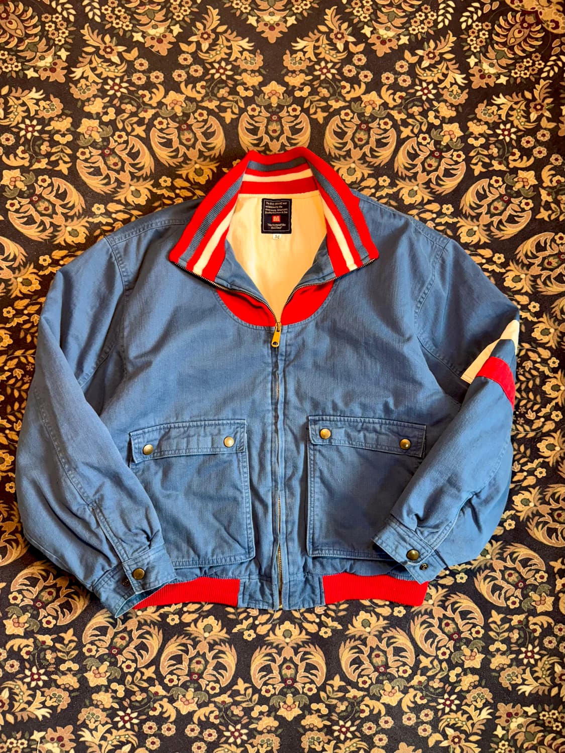 빈티지 BVD 봄버 블루종 자켓 상품이미지1