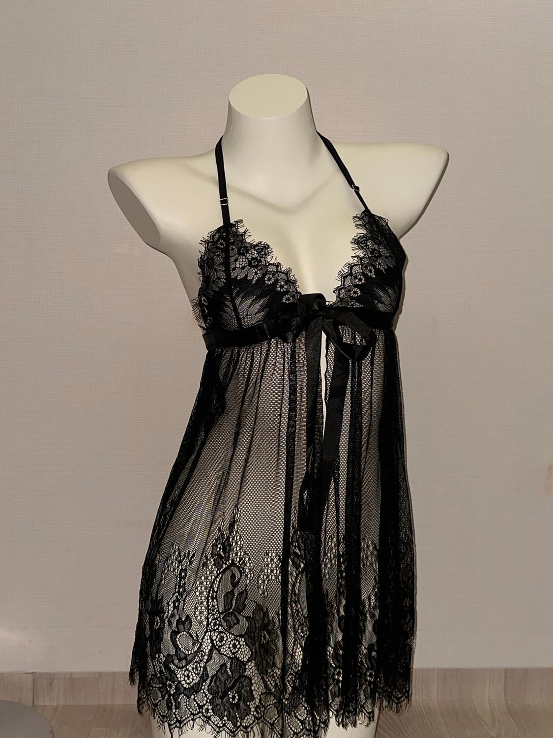 빈티지 블랙 레이스 슬립 상품이미지4