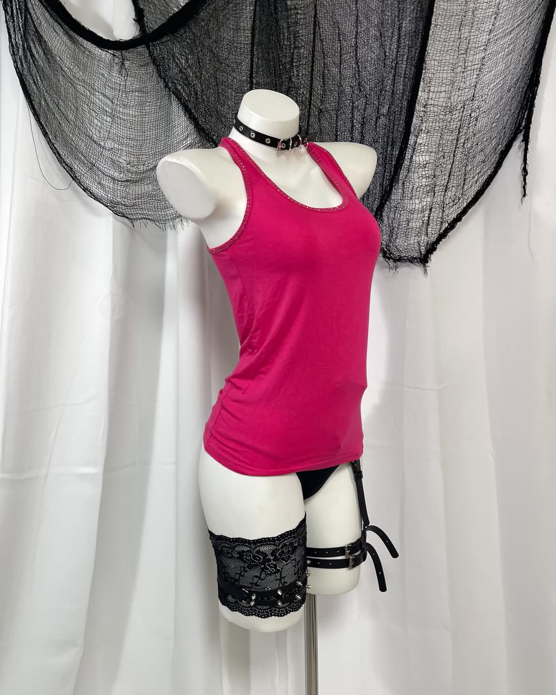 pink cubic sleeveless 상품이미지4