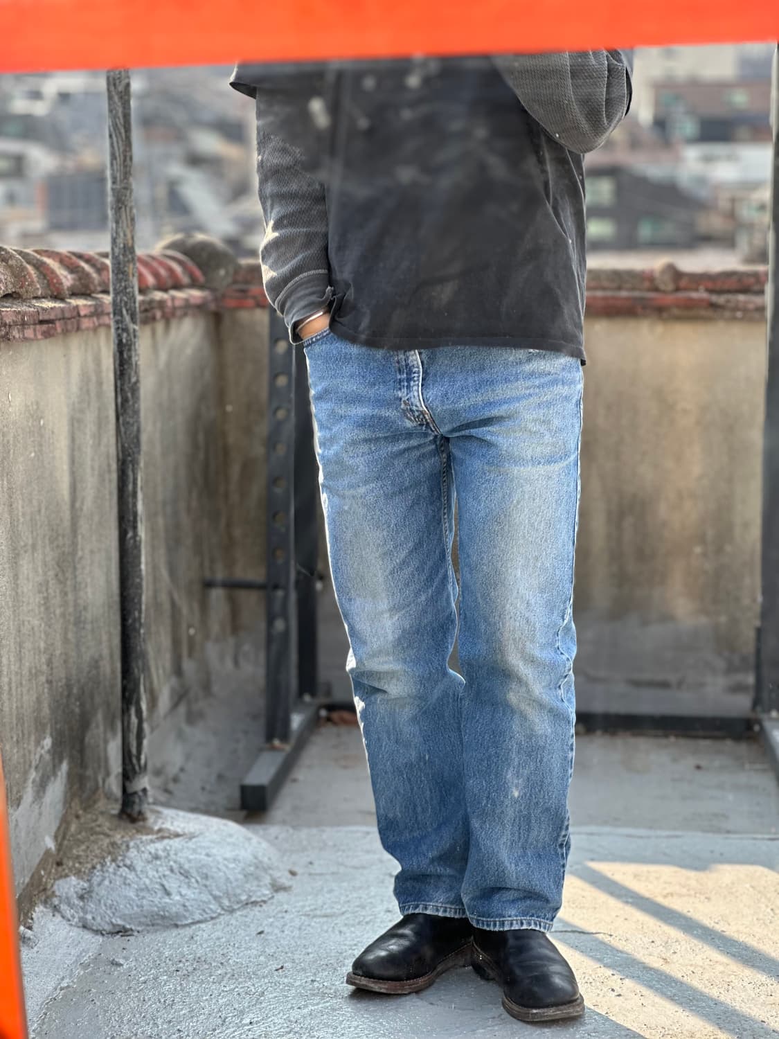 90s 미제 Levi's 505 리바이스 테이퍼드 핏 팬츠 상품이미지1