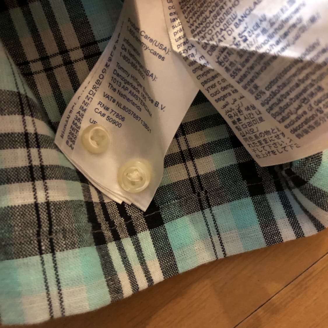 타미힐피거 반팔 체크 셔츠 상품이미지5