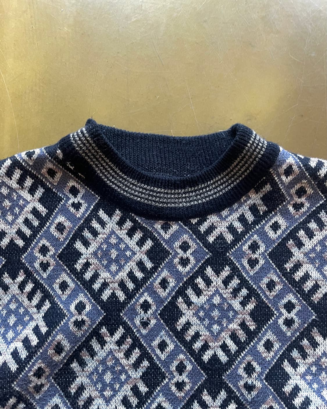 -90s Jpn Antic Pattern Old Knit Sweater 상품이미지4