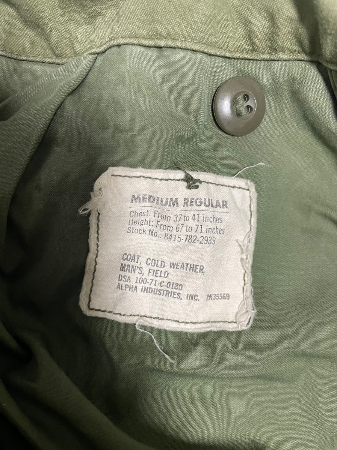 m65og 필드자켓 오리지널 미디움 레귤러 상품이미지6