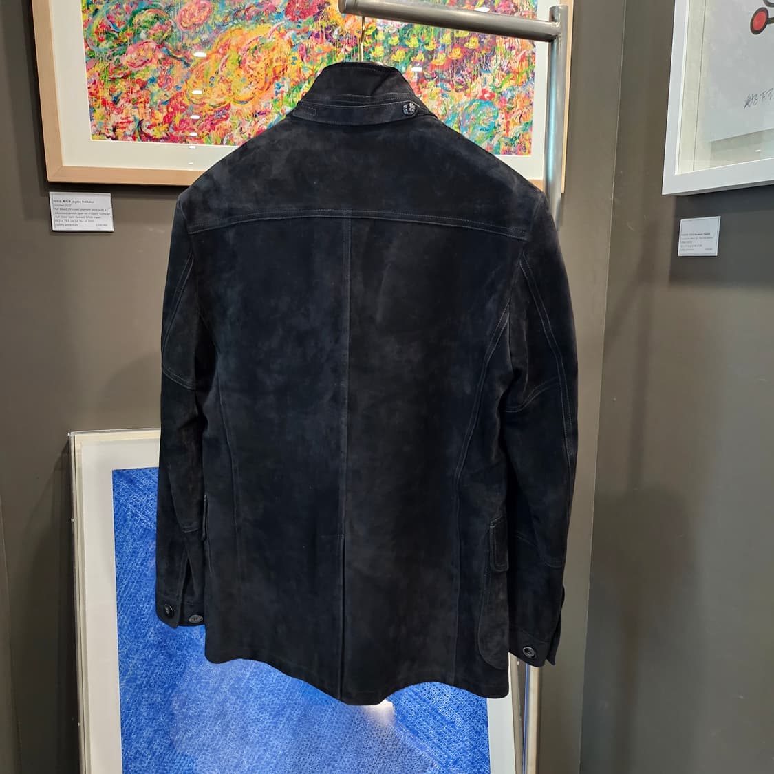 톰포드 캐시미어 스웨이드 블랙  해링턴 자켓 상품이미지4