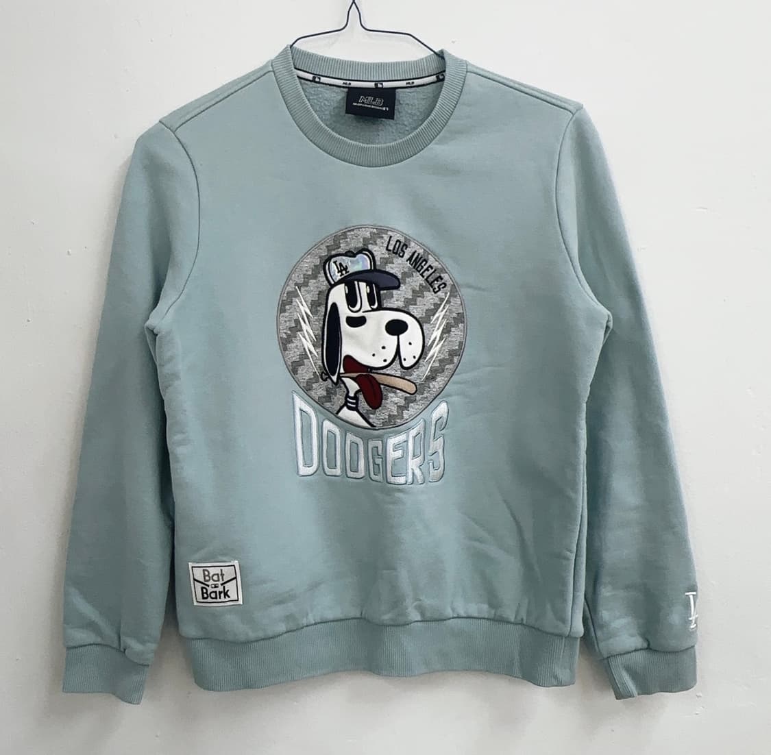 MLB 배트바크 캐릭터 콜라보 기모 민트 자수 맨투맨 상품이미지1