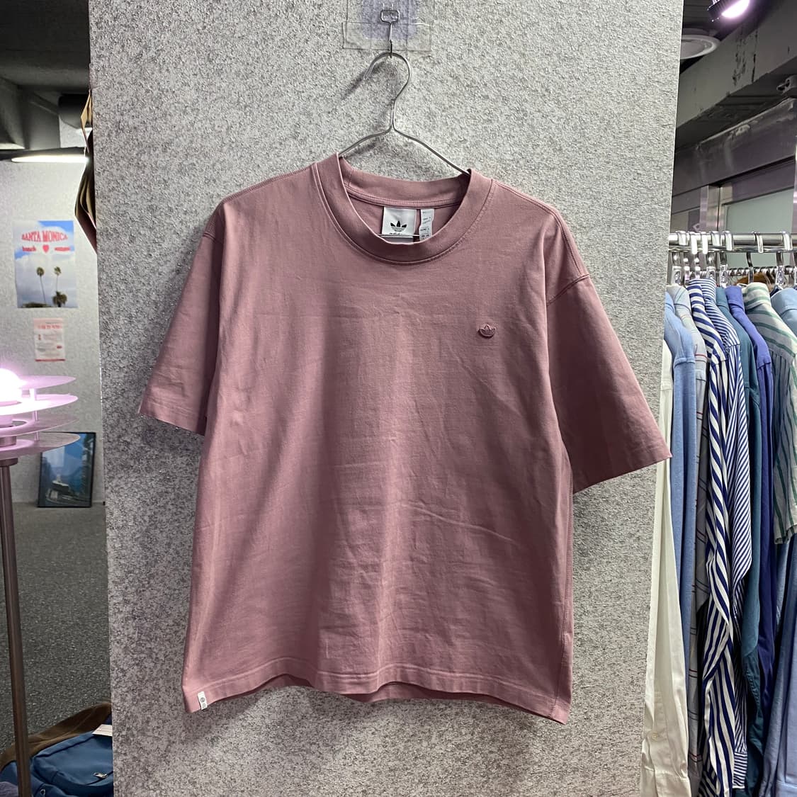 아디다스 트레포일 자수로고 로즈핑크 반팔 B4567 상품이미지2