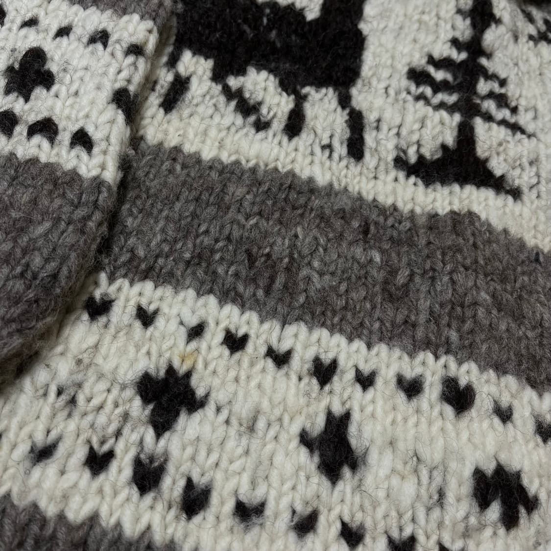 빈티지 캐나다 숄카라 헤비 울 코위찬 니트 M/95 상품이미지4