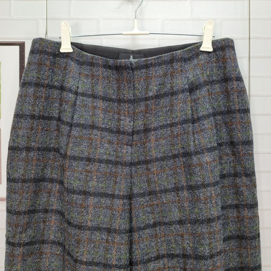 한섬 랑방 컬렉션 체크 와이드 팬츠 바지 30-31사이즈 새상품급 상품이미지2