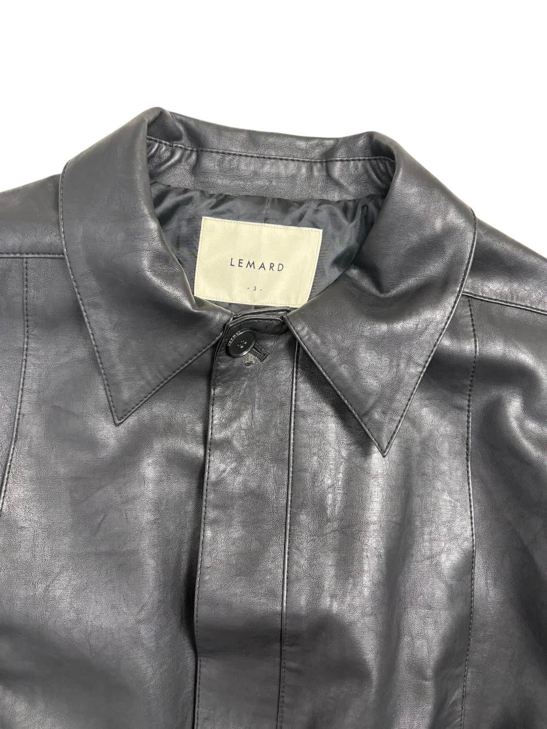 르마드 레더 자켓 블랙 상품이미지4