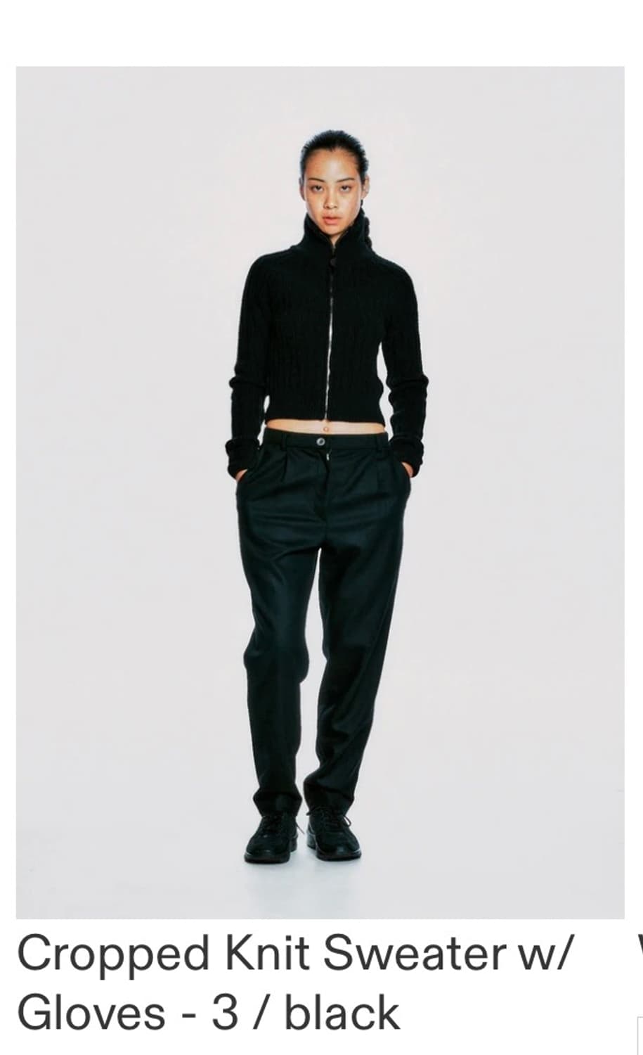 혜인서 크롭 니트 집업 상품이미지2
