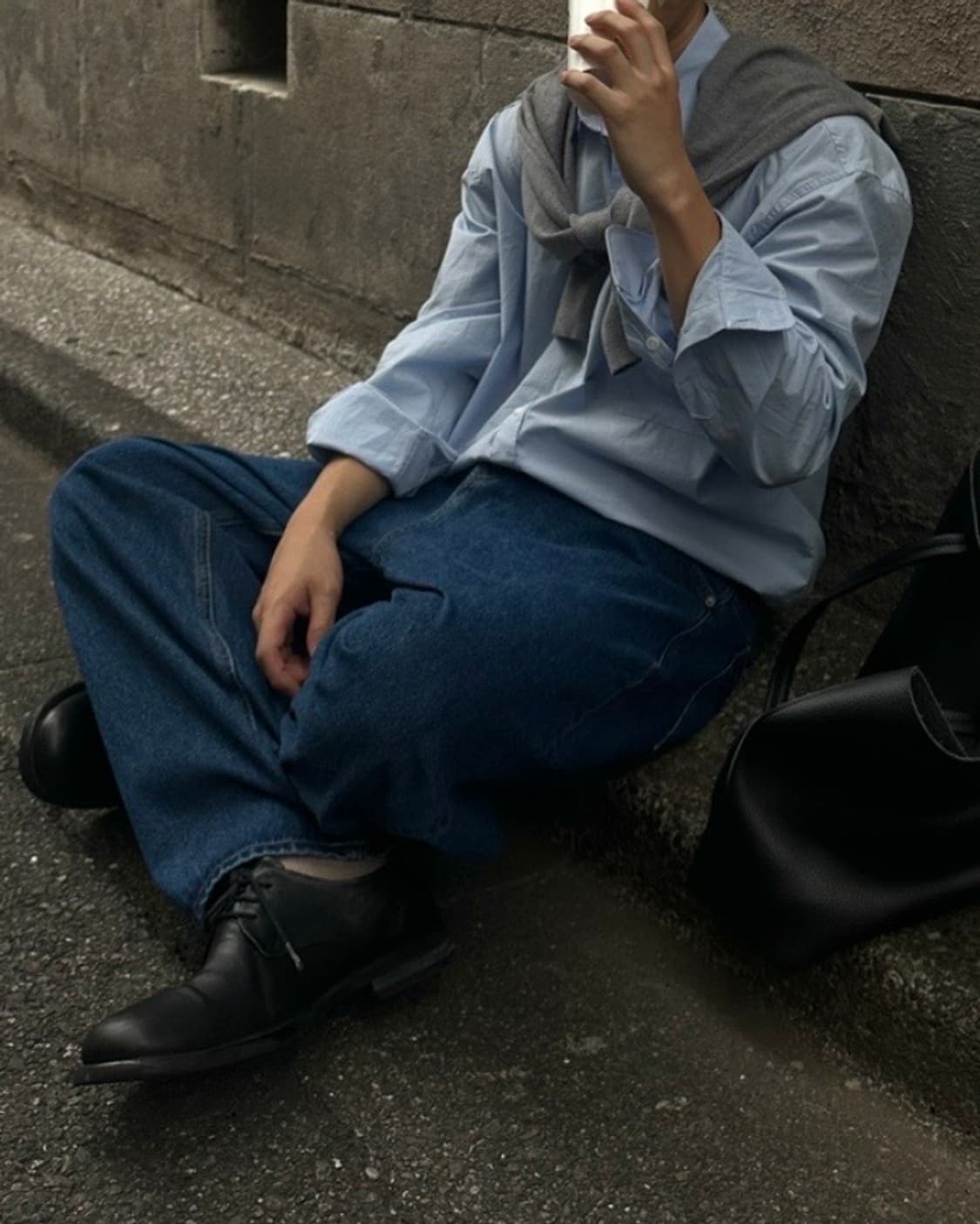 진청 와이드 루즈 코튼 YKK지퍼 데님 팬츠 wide denim pt 상품이미지6