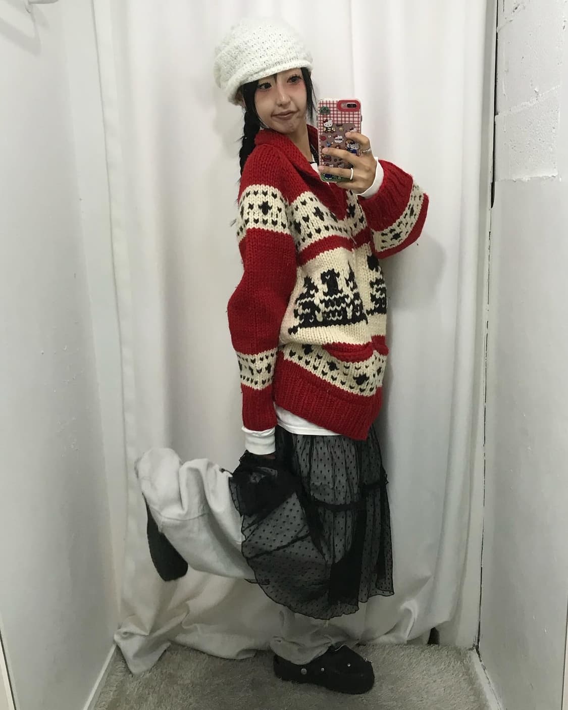 Vintage Cowichan Knit Zip-Up 상품이미지4