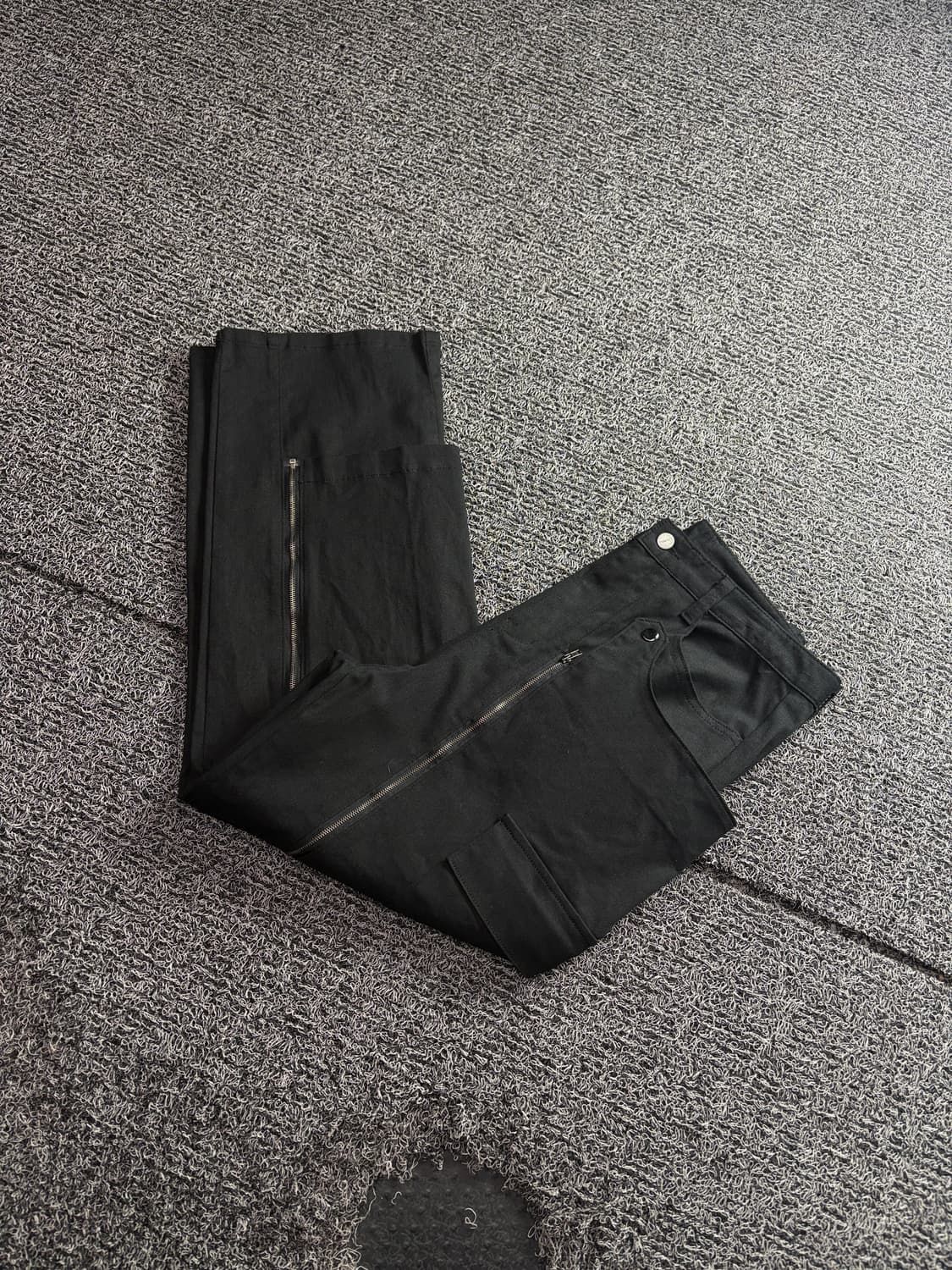 빈티지 아카이브 디테일 패널 카고 팬츠 블랙 4167 상품이미지1