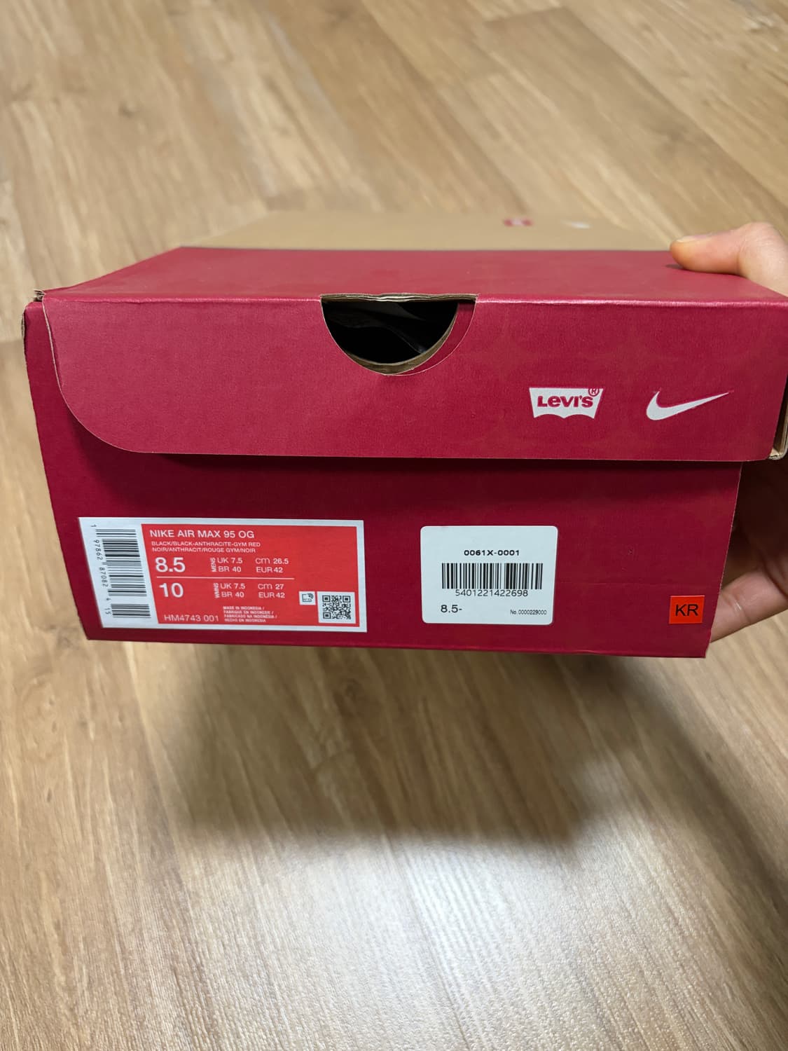 나이키 X 리바이스 콜라보 에어맥스 95 블랙 265 상품이미지8