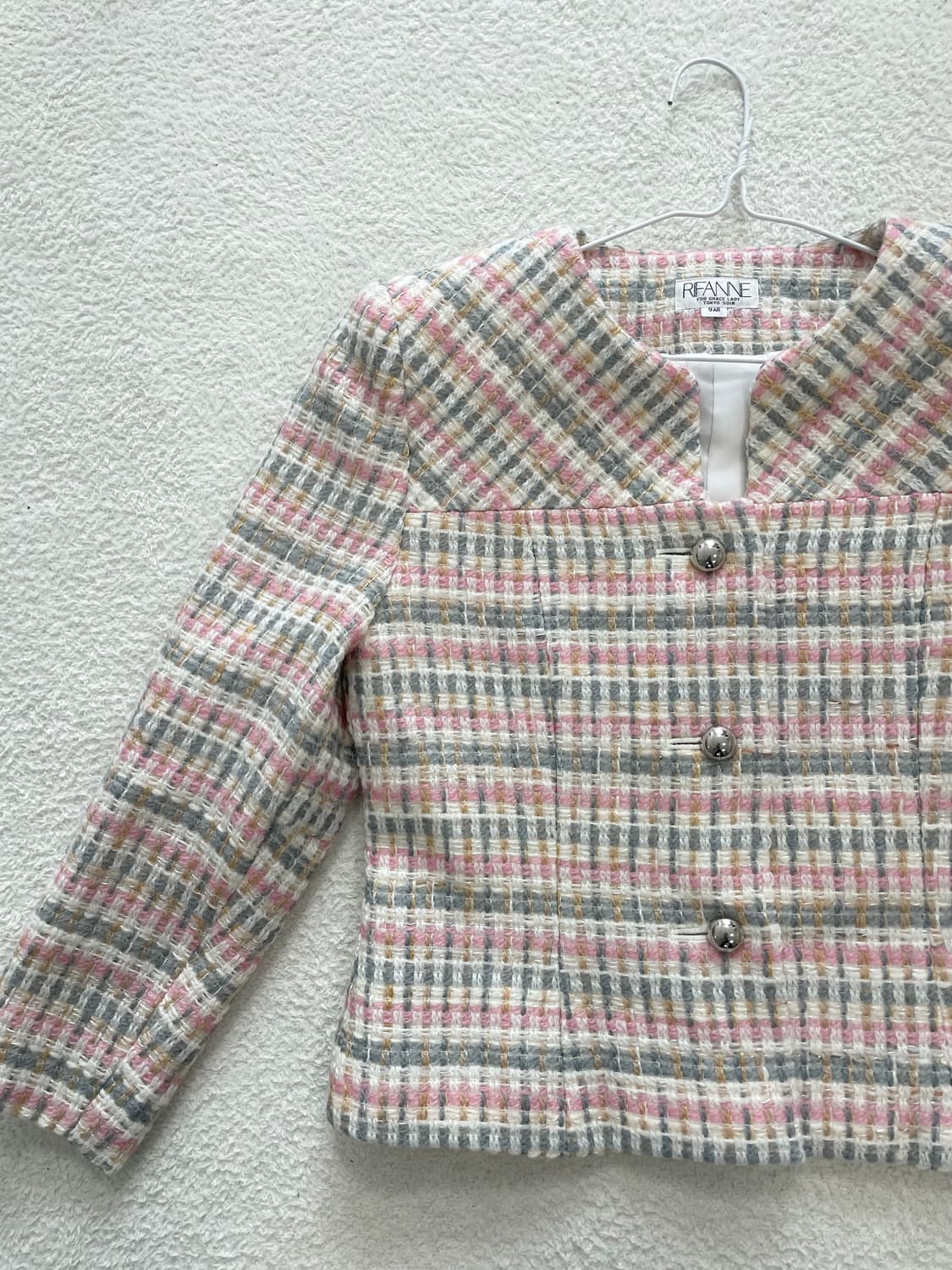 분홍실사고급트위드 상품이미지2