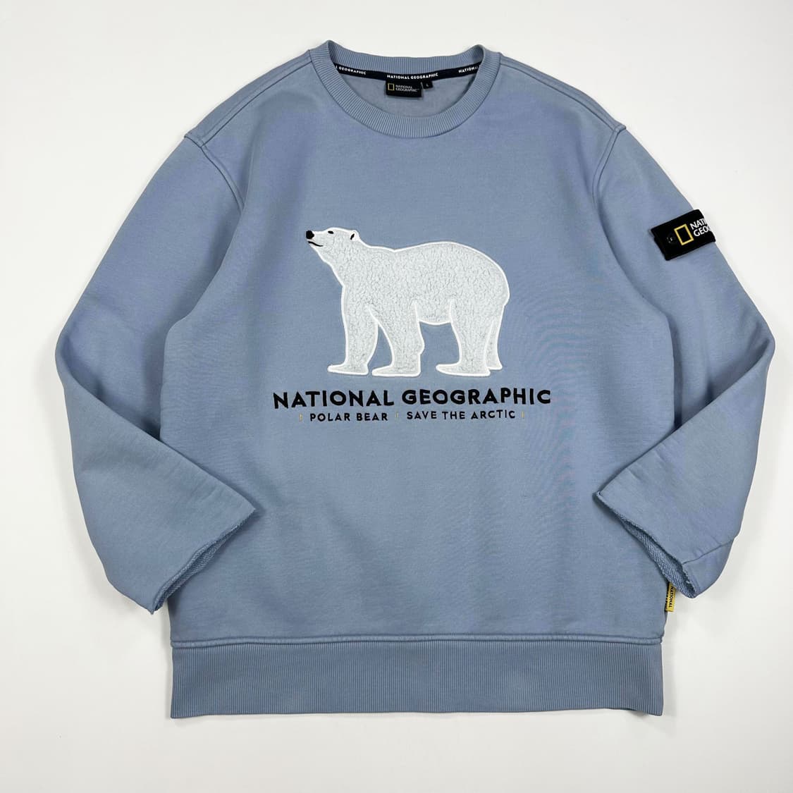 내셔널지오그래픽 와펜 라이트 블루 맨투맨 (L) 상품이미지2